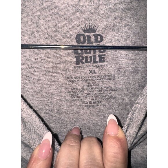 Old Guys Rule Gray Short Sleeve Graphic T-Shirt XL Cotton/Polyester - Picture 3 of 5